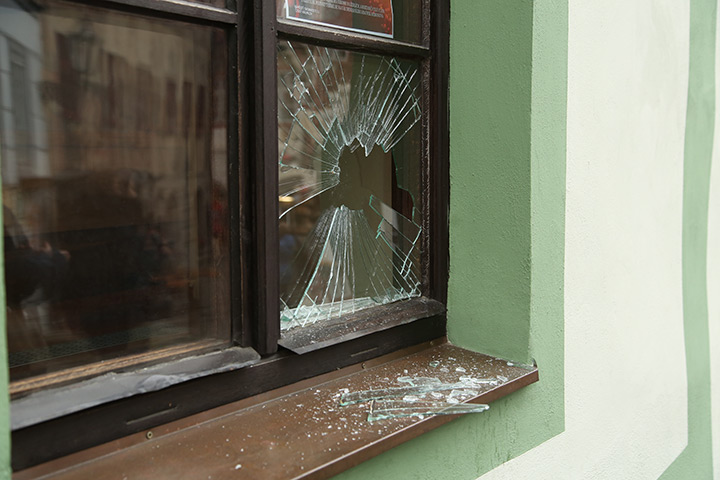 A2B Glass are able to board up broken windows while they are being repaired in Rubery.